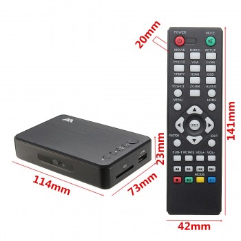 Full 1080P HD Multi Media Player HDMI/VGA/AV w/ Remote Control TV BOX 3 FAT32 NTFS Output EU/UK/US/AU Portable Easy Installation