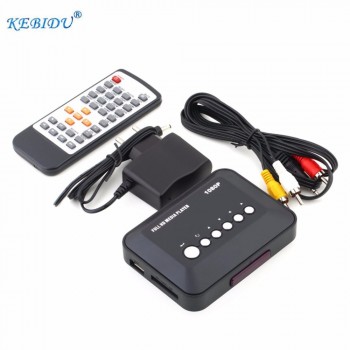 kebidumei USB 2.0 Media player 1080P HD SD/MMC TV Videos SD MMC RMVB MP3 Multi TV USB HDMI Media Player Box with remote control