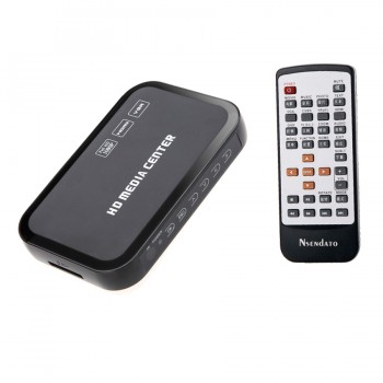 Full HD 1080P Media Player Center MultiMedia Video Player with HDMI VGA AV USB SD/MMC Port Remote Control YPbPr Cable mkv H.264