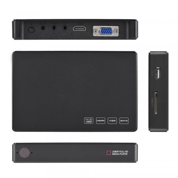 2.5inch Full HD SATA HDD Player Media Player Center 32GB SD/MMC Card Stereo Sound 1080P Video HDMI Media Player