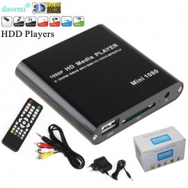 Mini Full HD 1080P USB External HDD Player With SD MMC U Disk Support MKV AVI HDMI Media Video Player IR Remote Blu-ray Player
