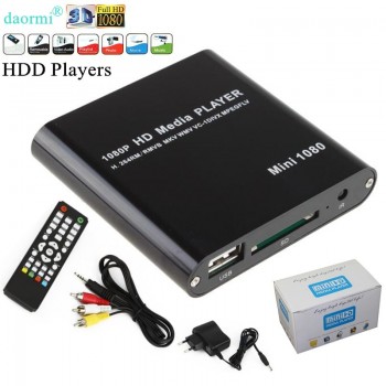 Mini Full HD 1080P USB External HDD Player With SD MMC U Disk Support MKV AVI HDMI Media Video Player IR Remote Blu-ray Player