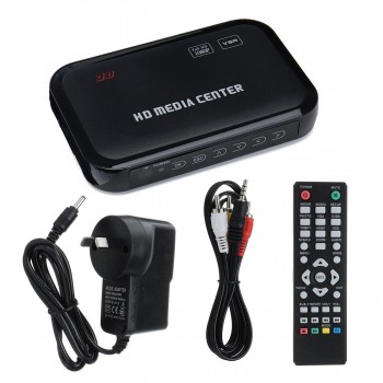 VGA 1080p Full HD HDMI Media Player Wireless Romote Control HDD MKV SD USB TV AVI RM Entertain Digital Videos Images