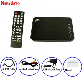 Mini Full HD Media multimedia Player Autoplay 1080P USB External HDD SD U Disk Media Player With HDMI Cable VGA AV FOR MKV RMVB