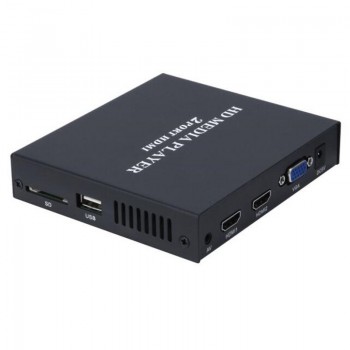 Mini Full HD 1080P USB External HDD Player Host Support MKV AVI U Disk SD MMC 2xHDMI Media Video Player IR Remote Blu-ray Player
