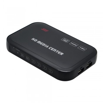 5pcs/lot 1080P Full HD 3D Media Player HDD HDMI Media Player Center with HDMI/AV/VGA Wif Repeater Function