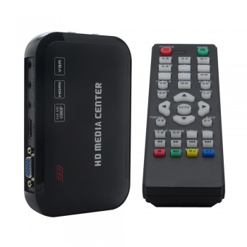 5pcs/lot 1080P Full HD 3D Media Player HDD HDMI Media Player Center with HDMI/AV/VGA Wif Repeater Function
