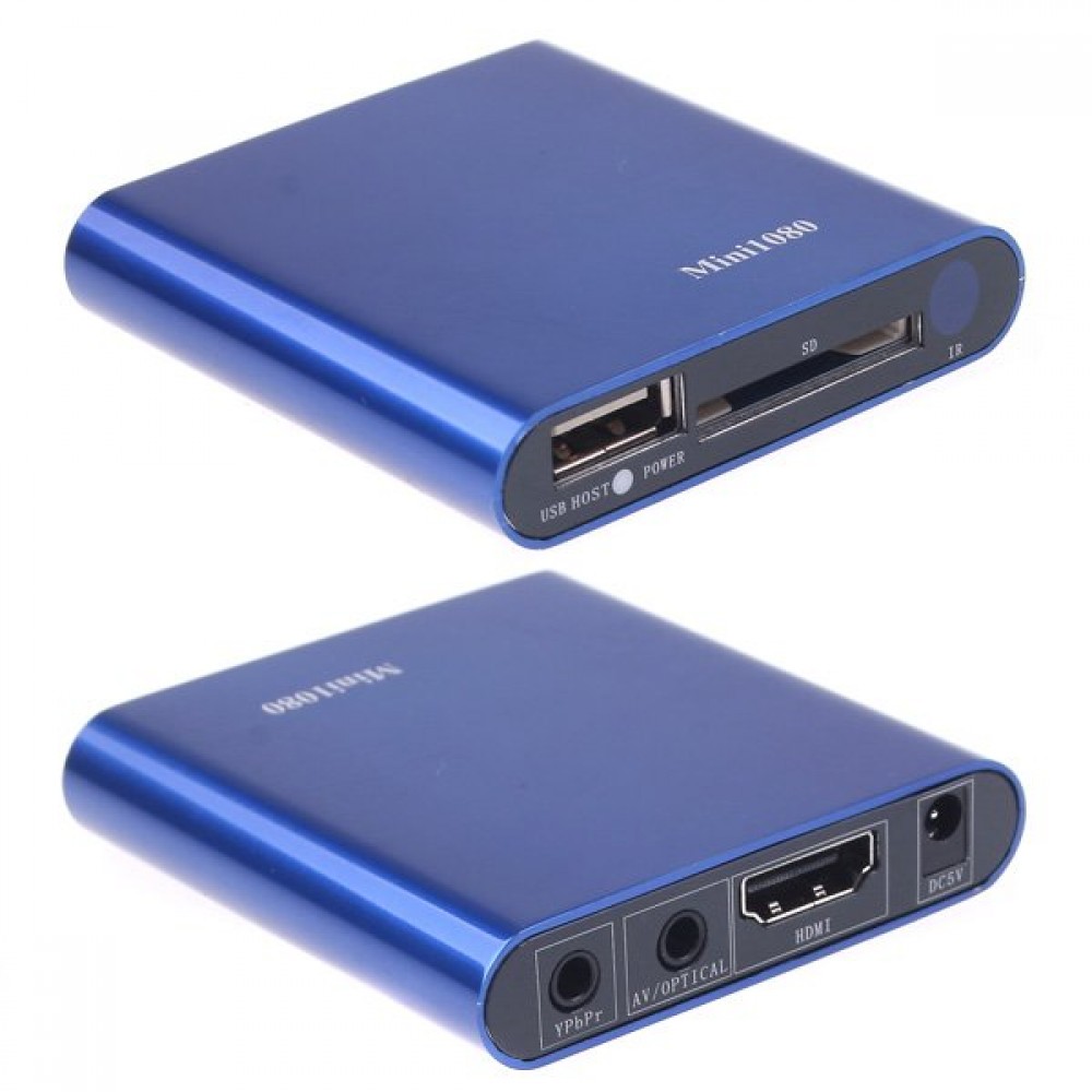 JEDX Mini Multi TV Media Player HDMI 1080P USB SD MMC RMVB MP3 AVI MPEG Divx MKV 32GB U disk Drive+Car adapter included