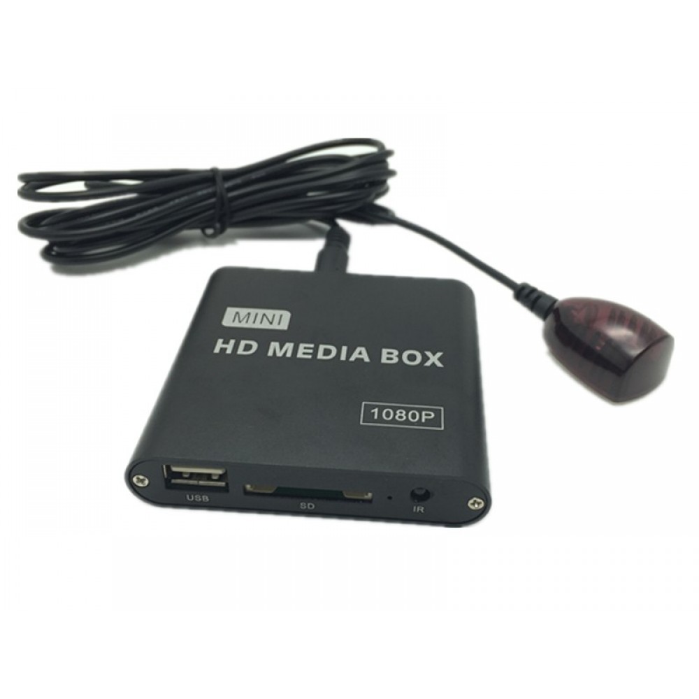 16GB Car Media Player with IR Extender Full HD 1080P AVI DivX MKV DVD MP3 Player HDMI,AV output,SD/MMC/USB Host,Free Car adapter