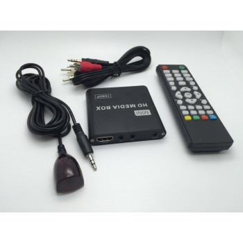 16GB Car Media Player with IR Extender Full HD 1080P AVI DivX MKV DVD MP3 Player HDMI,AV output,SD/MMC/USB Host,Free Car adapter