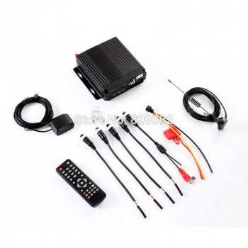 Mini 4CH AHD Car Mobile HD DVR SD 3G GPS Wifi Realtime Video Recorder IR Remote