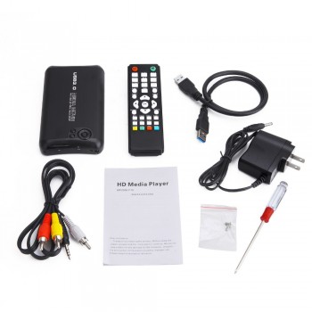 USB3.0 Full HD 1080P HDD Media Player Supports Internal 2.5SATA SD/MMC up to 32GB USB HDD 2TB car media player+Car adapter