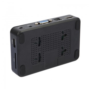 Mini Protable 1080P HDMI Multimedia Player 5V/2A TV BOX 3 Outputs HDMI/VGA/AV USB HOST 2.0 SD Card For HDD Player