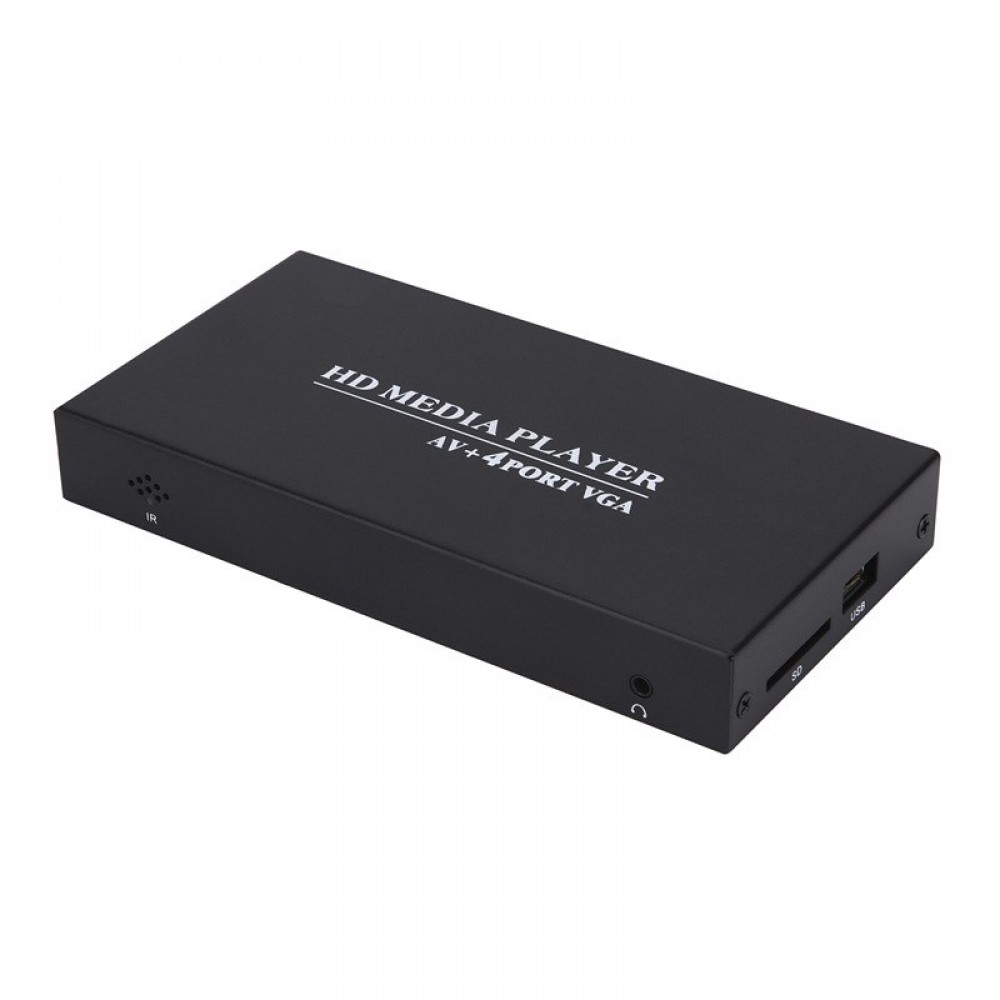 REDAMIGO Full HD 1080P Media Player Center MultiMedia Video Player Media box with 4ports VGA output AV USB SD/MMC HDD027