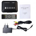 HD 1080P USB Hard Drive Upscaling Multi Media Player MKV AVI RMVB New EU/UK Plug Support SD Memory Card/U Disk AV Cable #40NT14