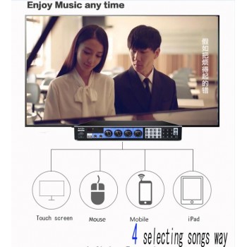 Home Karaoke Machine Professional Karaoke System with songs,HDMI jack, KTV/MTV.Support Iphone/Ipad/Smart Phone/Tablet/USB WIFI