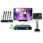 3TB HDD System Karaoke Jukebox Singing Machine+ 19Touch Screen +4 UHF wireless cordless microphones, support wireless PAD