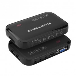 VBESTLIFE Full HD 1080P VGA Media Player Center MultiMedia Video Player with HDMI VGA AV USB SD/MMC/YPbPr Port Remote Control