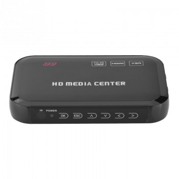 VBESTLIFE Full HD 1080P VGA Media Player Center MultiMedia Video Player with HDMI VGA AV USB SD/MMC/YPbPr Port Remote Control