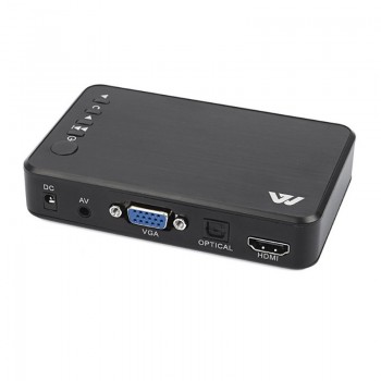 Mini 1080P EU Plug HD Multimedia Player 5V/2A High Quality HDMI Multimedia TV BOX 3 Outputs HDMI/VGA/AV USB SD Card