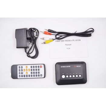 REDAMIGO Mini Full HD1080p H.264 MKV HDD HDMI Media Player Center with HDMI/AV/VGA/ USB/SD/MMC with Remote controller HDDK3