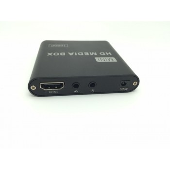 JEDX MP021 Plus 1080p Full-HD Ultra Portable Digital Media Player with IR Extender USB Drives and SD/SDHC Cards Car adapter
