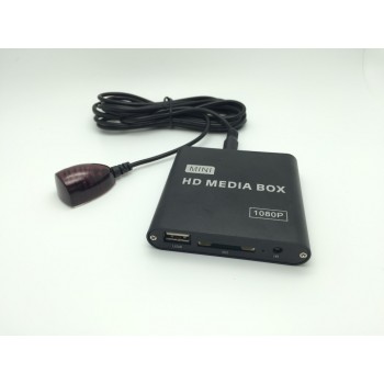 JEDX MP021 Plus 1080p Full-HD Ultra Portable Digital Media Player with IR Extender USB Drives and SD/SDHC Cards Car adapter