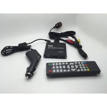JEDX MP021 Plus 1080p Full-HD Ultra Portable Digital Media Player with IR Extender USB Drives and SD/SDHC Cards Car adapter