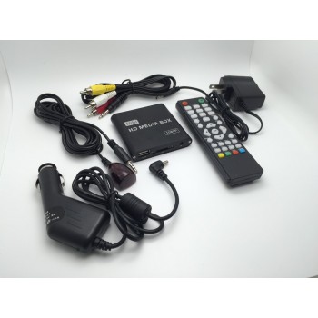 JEDX MP021 Plus 1080p Full-HD Ultra Portable Digital Media Player with IR Extender USB Drives and SD/SDHC Cards Car adapter