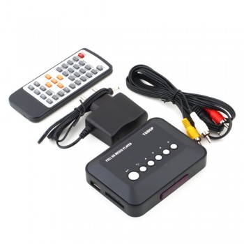 Kebidumei SD/MMC TV Videos DC 5V 2A HD 1080P USB HDMI Media Player Box SD MMC RMVB MP3 Multi TV with IR Remote Controller Newest