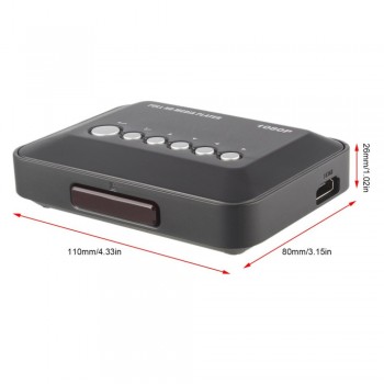 Kebidumei SD/MMC TV Videos DC 5V 2A HD 1080P USB HDMI Media Player Box SD MMC RMVB MP3 Multi TV with IR Remote Controller Newest
