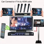 Bar Karaoke System with songs Wireless Touch Screen/Tablet+wired TouchScreen+4 UHF wireless Microphones,HDMI connect to 4TVs