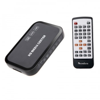2 pcs 1080P multi HD media video player Center with HDMI VGA AV USB SD/MMC Port with Remote Control YpbPr AV Cable