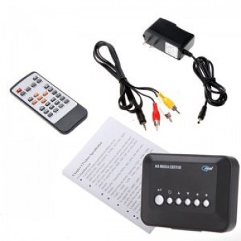 USB 2.0 1080P HD SD/MMC TV Videos SD MMC RMVB MP3 5V 2A Multi TV USB HDMI Media Player Box with IR Remote Controller