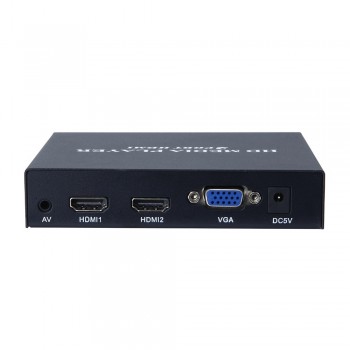 New Arrival JEDX MP026 Multimedia Mini HDMI 1080P Full HD Media Player MKV RM SD USB SDHC MMC with 2Ports HDMI VGA AV Auto Play