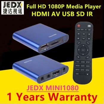 JEDX mini HDMI Media Player 1080P Full HD TV Video multimedia player box support MKV/RM-SD/USB/SDHC/MMC HDD-HDMI