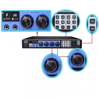 Complete Karaoke System Touch Screen  Amplifier Mixer Speaker Wireless Microphones All in One MTV HDMI