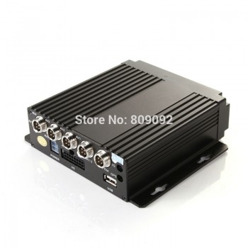 Mini 4CH Car Vehicle AHD Mobile DVR Realtime Video/Audio SD Card Remote Control
