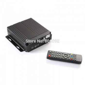 Mini 4CH Car Vehicle AHD Mobile DVR Realtime Video/Audio SD Card Remote Control