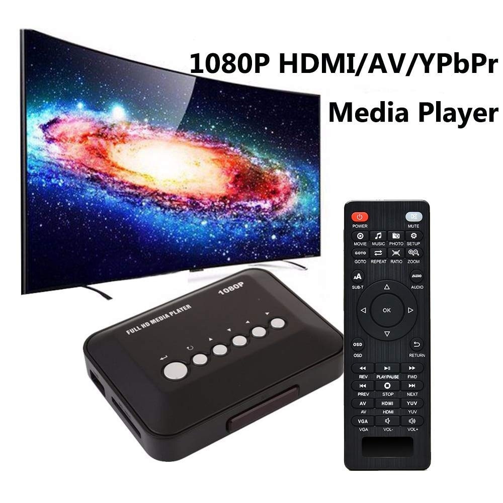HD 1080P USB Hard Drive Player Upscaling Multi Media Player MKV AVI RMVB New EU/UK Plug N.23