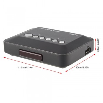 USB HDMI Media Player 1080P HD Multi TV Player HDD USB2.0 External Multimedia With Remote Control 3 Outputs HDMI VGA AV TV Box