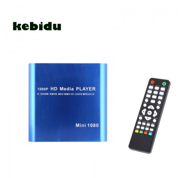 kebidu New 1080P Mini Media Player With SD/MMC/HOST Function With HOST Card Reader Build In Internal Flash + Remote Control
