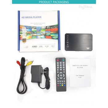 SITU HD Media player Mini Autoplay 1080p SD/U Disk HDD USB2.0 External multimedia player With HDMI VGA Output Support H.264 RMVB