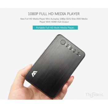 SITU HD Media player Mini Autoplay 1080p SD/U Disk HDD USB2.0 External multimedia player With HDMI VGA Output Support H.264 RMVB