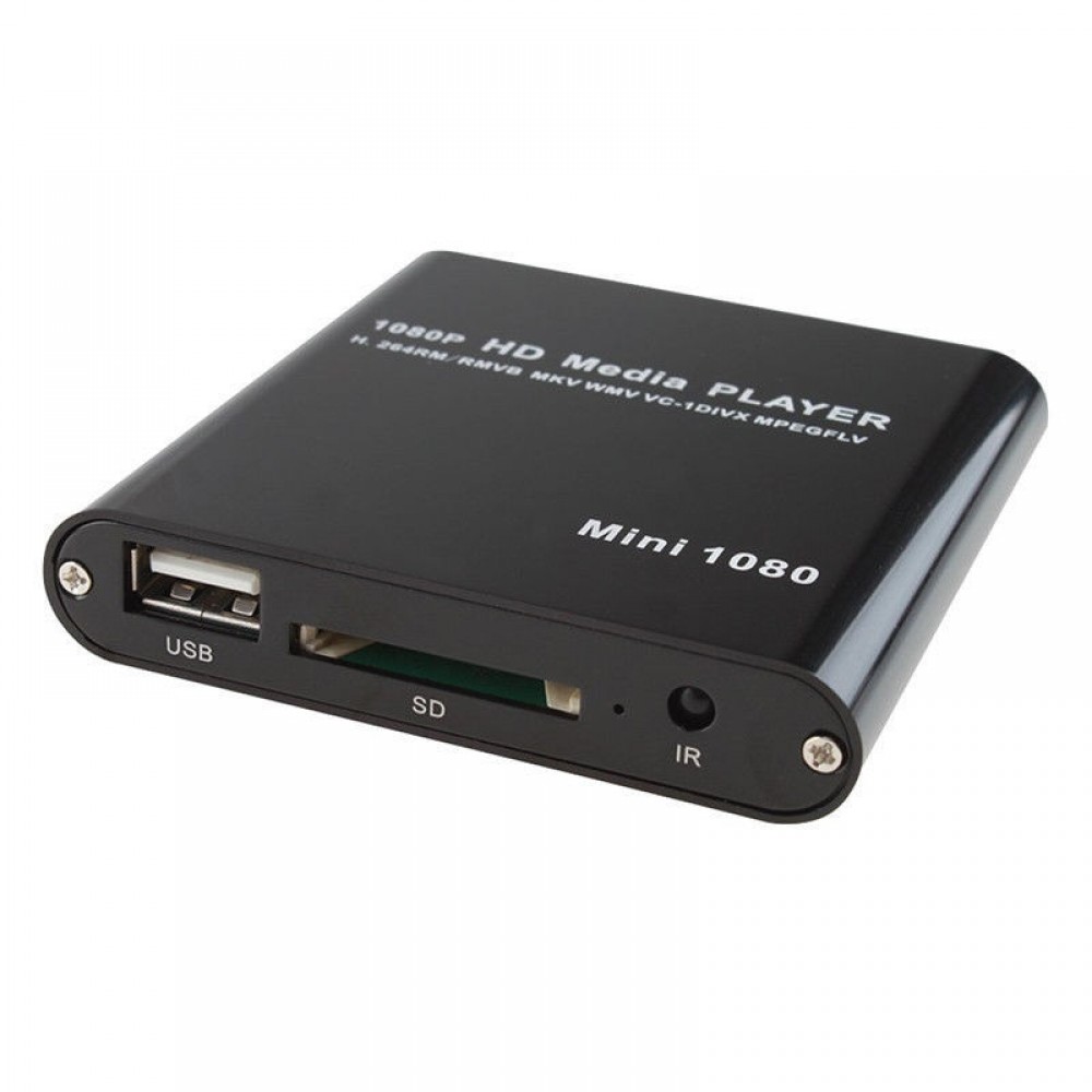 HFES Mini HD 1080P SD USB Multi Media Player For HDMI/AV/MMC MKV AVI Blue-ray Movies EU Plug