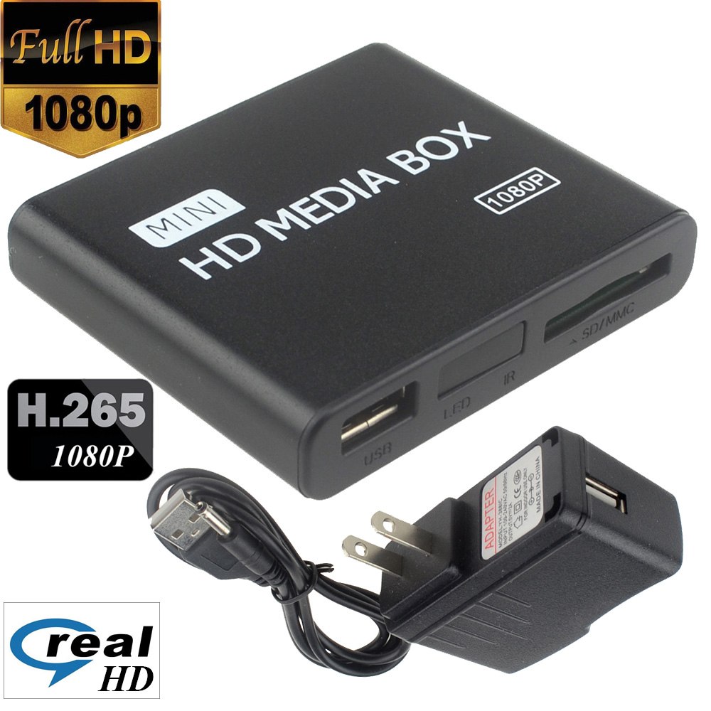 2018 Brand NewMini Full HD 1080p USB External HDD Player With SD MMC Card Reader Host Support MKV HDMI HDD Media Player 12002163