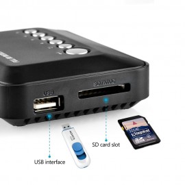 JEDX Car 3D Full HD Media player 1080P Mini Multi-Media Player w/Remote Control HDMI W/USB/SD Video Player With Car adapter