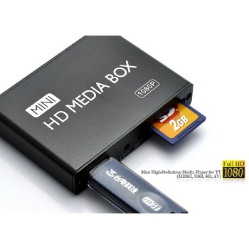 Free shipping!JEDX MINI Full HD 1080P USB External HDD Media player SD MMC card reader HOST OTG MKV H.264 RMVB DVD MPEG
