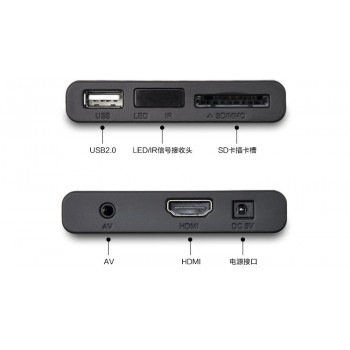 Free shipping!JEDX MINI Full HD 1080P USB External HDD Media player SD MMC card reader HOST OTG MKV H.264 RMVB DVD MPEG