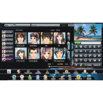 KTV Karaoke Player System 3TB HD+ 10 Wireless Touch PAD + 19 Touch Screen  W/ SONGS+ HDMI output +Easy add more song FreeShip